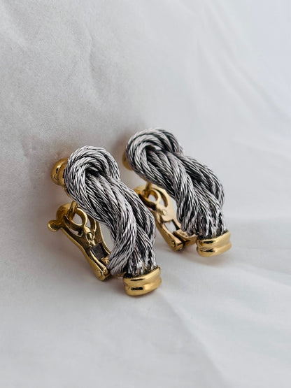 FRED Force 10 Vintage – Boucles d’Oreilles en Or Jaune & Acier