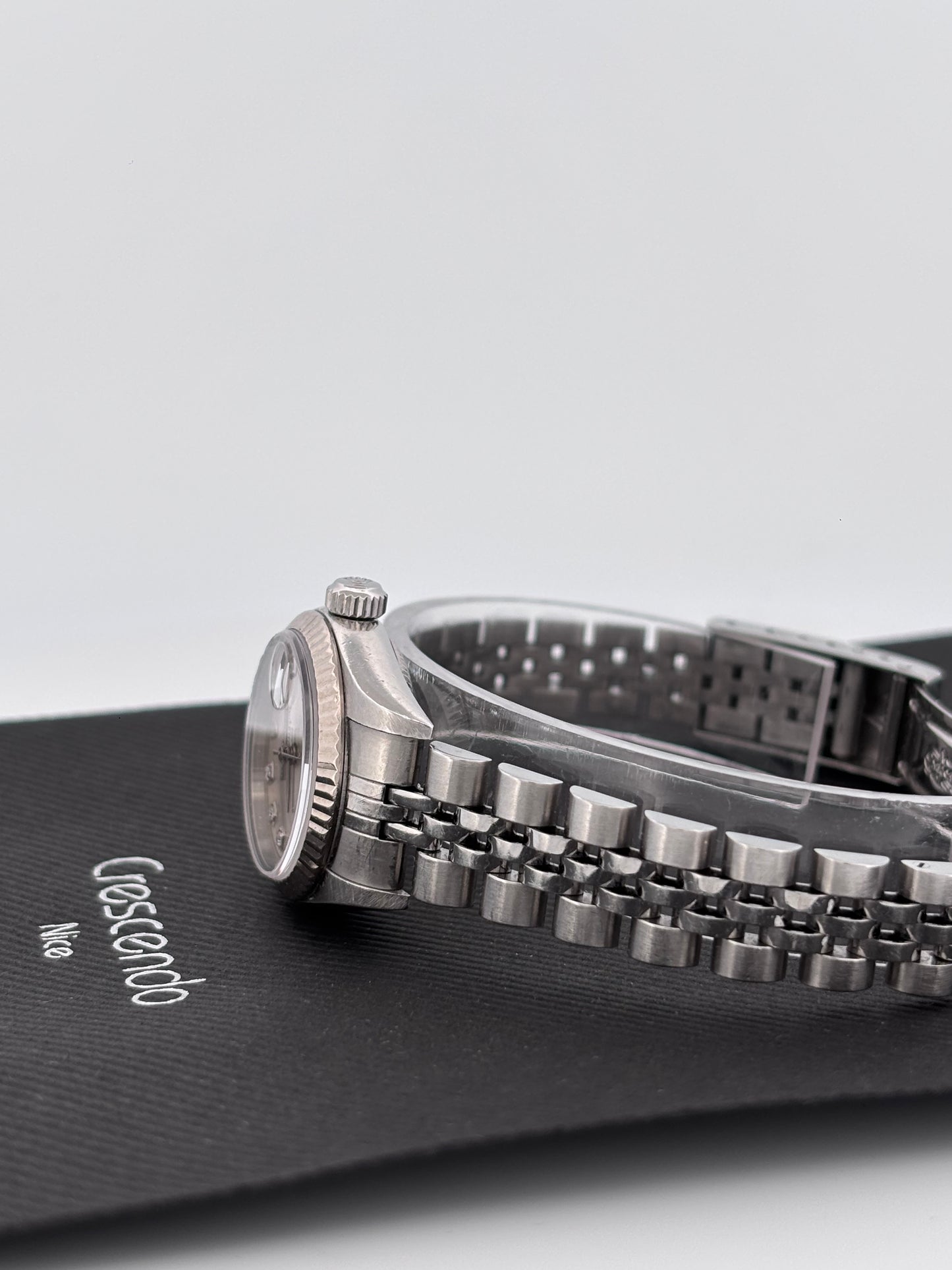 ROLEX | Lady-Datejust | Acier & Or blanc 18K | Cadran gris diamant | Bracelet Jubilée