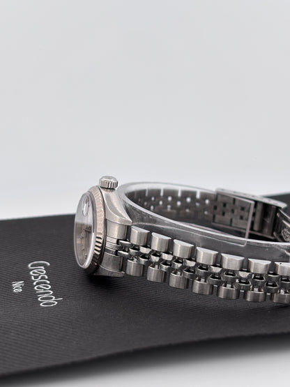 ROLEX | Lady-Datejust | Acier & Or blanc 18K | Cadran gris diamant | Bracelet Jubilée