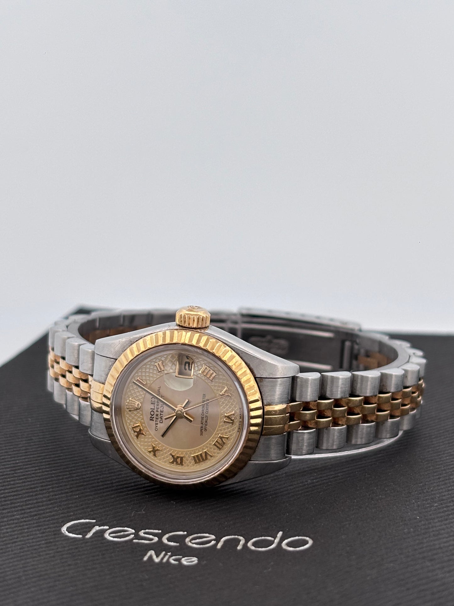 ROLEX – Lady-Datejust | Or jaune & Acier | Cadran Champagne Diamants | Bracelet Jubilé