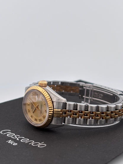 ROLEX – Lady-Datejust | Or jaune & Acier | Cadran Champagne Diamants | Bracelet Jubilé