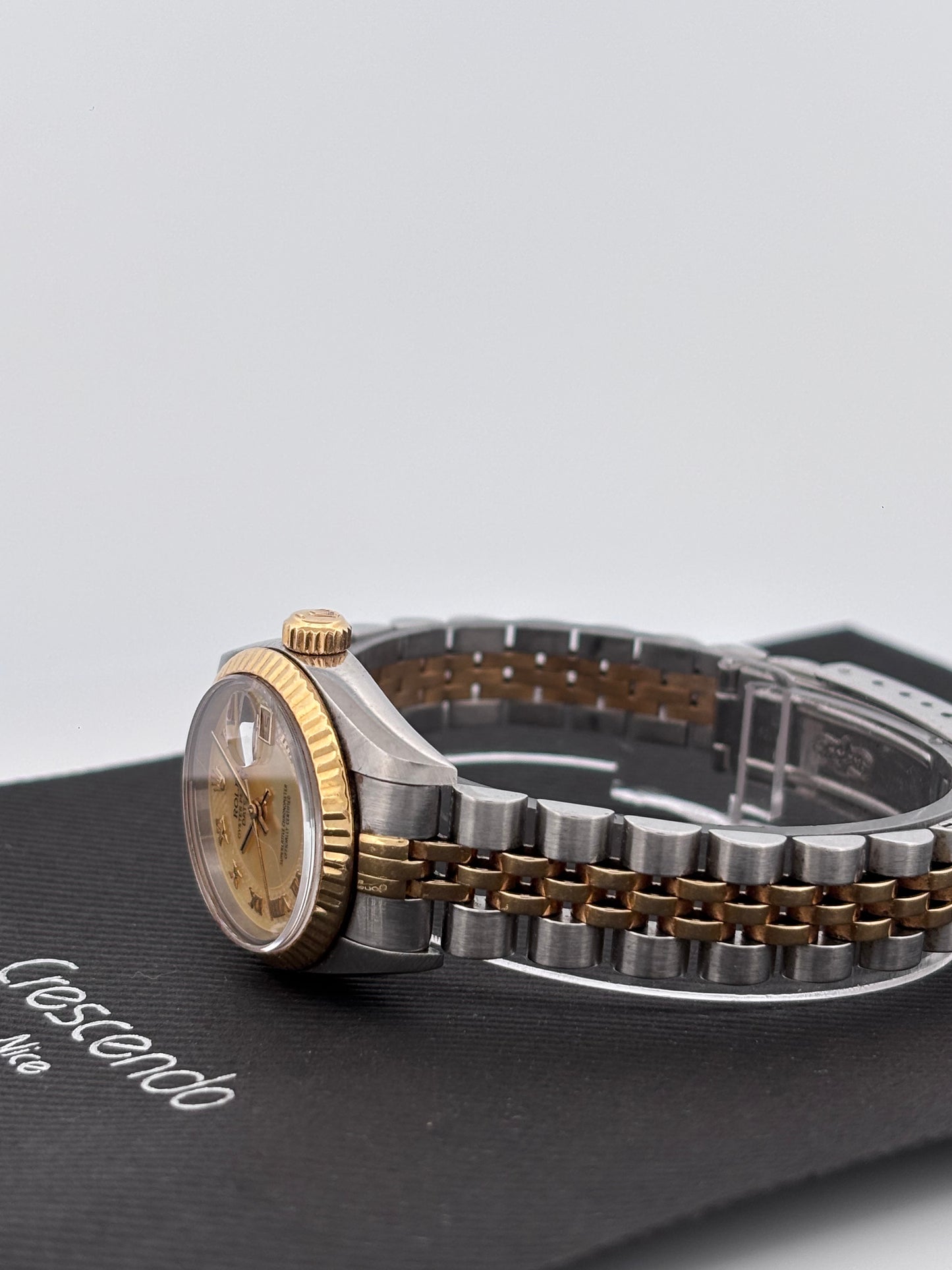 ROLEX – Lady-Datejust | Or jaune & Acier | Cadran Champagne Diamants | Bracelet Jubilé