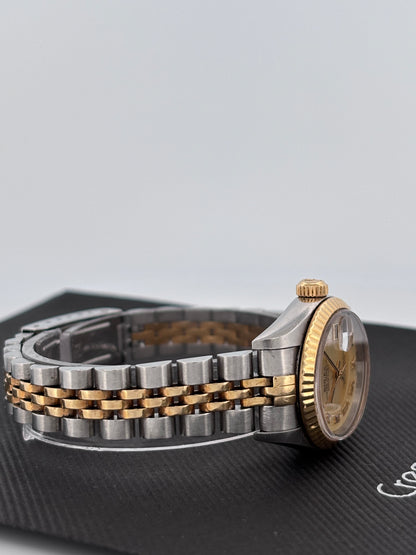ROLEX – Lady-Datejust | Or jaune & Acier | Cadran Champagne Diamants | Bracelet Jubilé