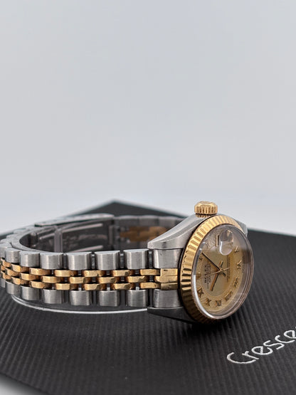 ROLEX – Lady-Datejust | Or jaune & Acier | Cadran Champagne Diamants | Bracelet Jubilé