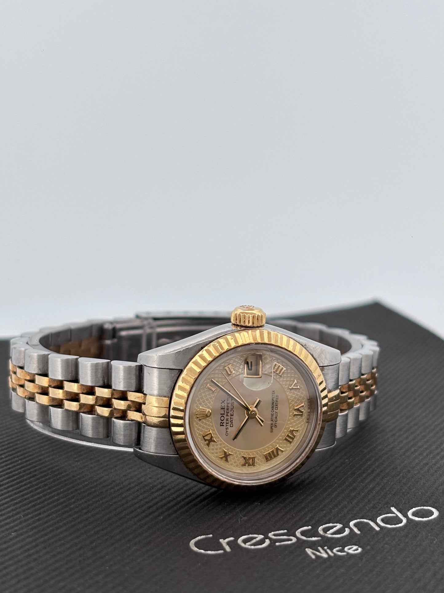 ROLEX – Lady-Datejust | Or jaune & Acier | Cadran Champagne Diamants | Bracelet Jubilé