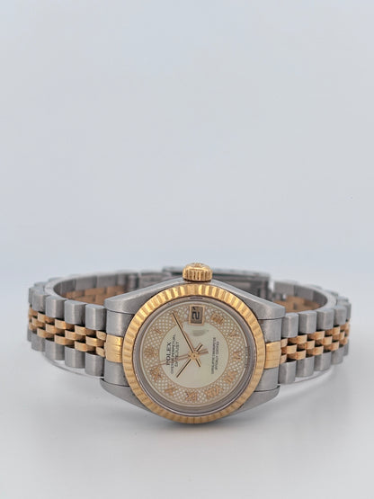 ROLEX – Lady-Datejust | Or jaune & Acier | Cadran Champagne Diamants | Bracelet Jubilé