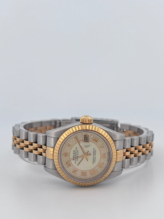 ROLEX – Lady-Datejust | Or jaune & Acier | Cadran Champagne Diamants | Bracelet Jubilé