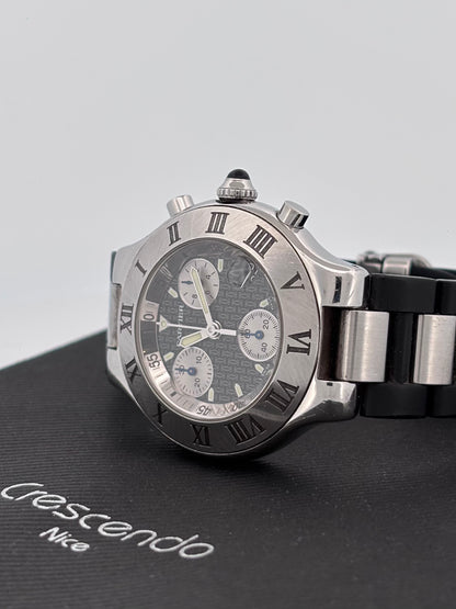 CARTIER – Must 21 Chronographe | Acier & Caoutchouc | Cadran motif double-C | 38 mm