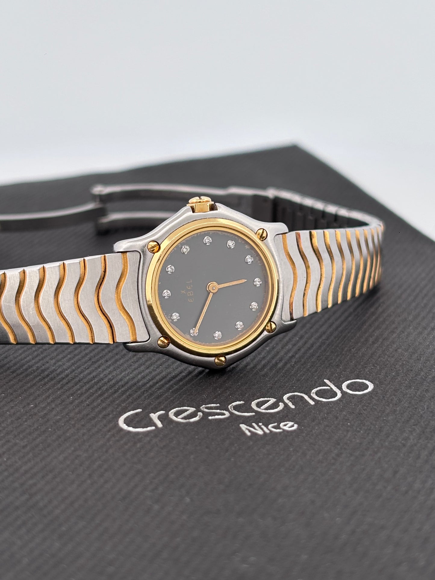 EBEL – Classic Bicolore | Acier & Or jaune | Quartz | Diamants | Bracelet intégré