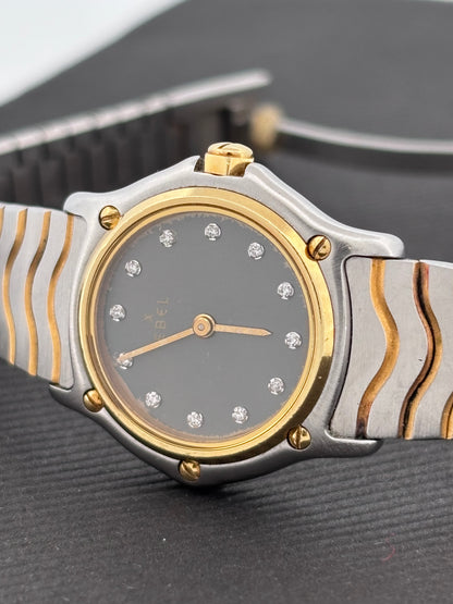 EBEL – Classic Bicolore | Acier & Or jaune | Quartz | Diamants | Bracelet intégré