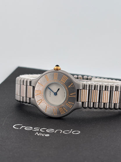 CARTIER – Must 21 | Acier & Or | Quartz | Full Set 1989 | Neuve d’époque