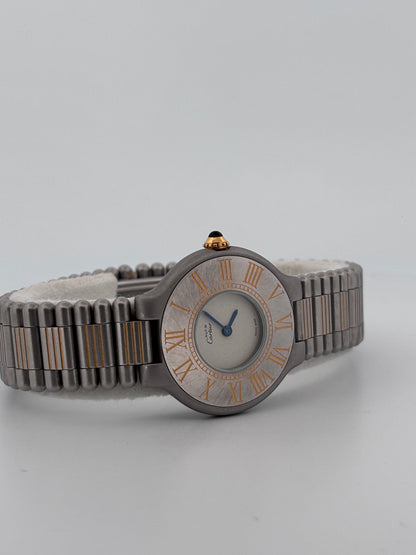 CARTIER – Must 21 | Acier & Or | Quartz | Full Set 1989 | Neuve d’époque