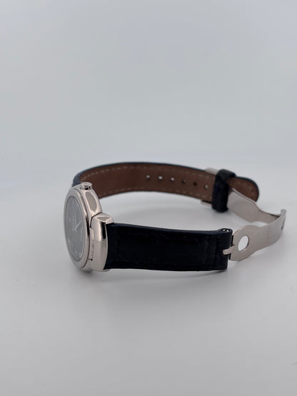 ROLEX – Cellini Or Blanc 18K | Cadran Bleu | 26 mm | Bracelet Cuir | Circa années 2000