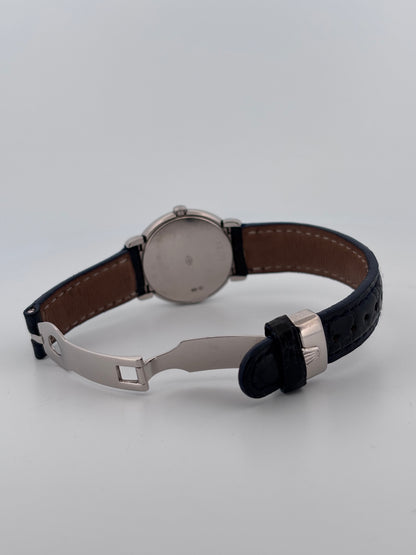 ROLEX – Cellini Or Blanc 18K | Cadran Bleu | 26 mm | Bracelet Cuir | Circa années 2000