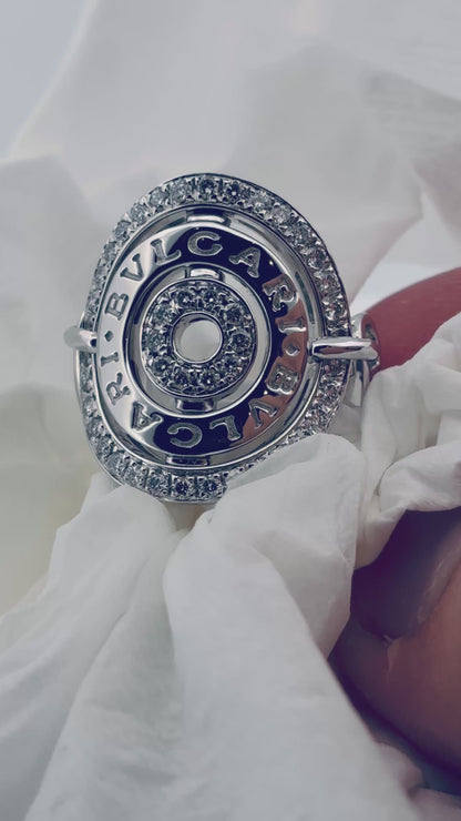 Bvlgari Bvlgari Diamond Ring 18K White Gold Size 50
