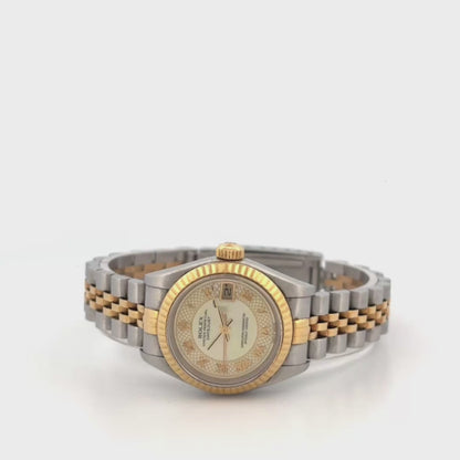 ROLEX – Lady-Datejust | Or jaune & Acier | Cadran Champagne Diamants | Bracelet Jubilé