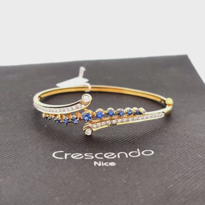 Bracelet saphir diam gold